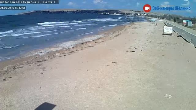 Пляж в Щёлкино, 24.09.2016 - time-lapse с камеры 5 смотреть онлайн