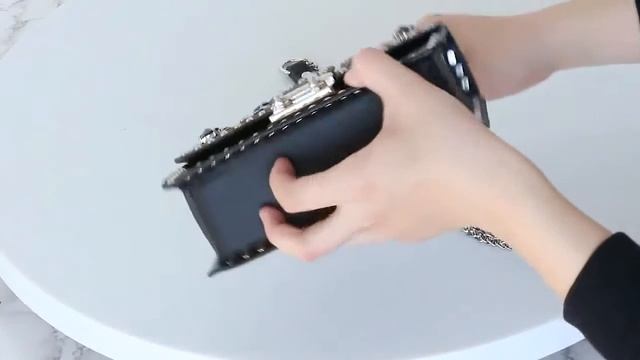 GLENE Studded Metal Lock Cross Body Bag - Small - JESSICABUURMAN смотреть онлайн
