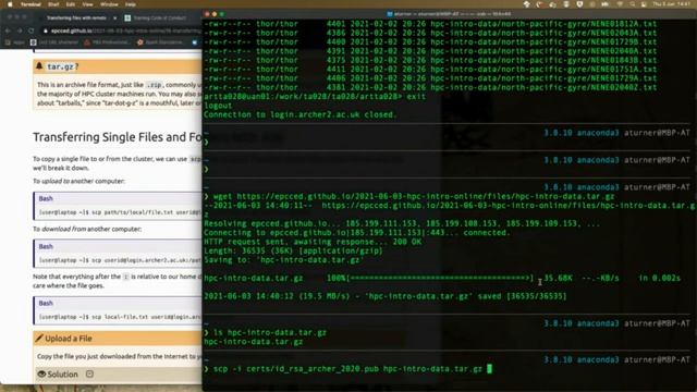 ARCHER2 Training : HPC Carpentry Day 2 pm смотреть онлайн