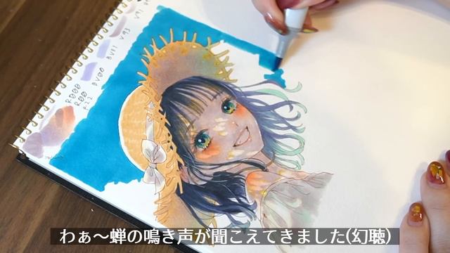 深夜のお絵描きパーティー🌙夏のイラスト【コピック】 смотреть онлайн