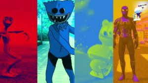 НЕПРАВИЛЬНЫЙ ЦВЕТ ТАНЕЦ Челлендж  Медвежонок Гамми против Человека-паука против Хагги Вагги