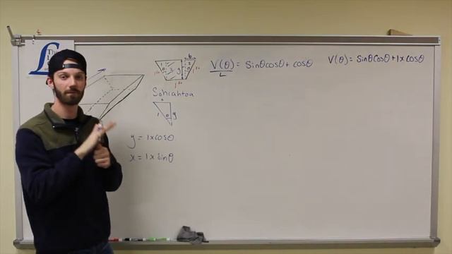 Applications of Derivates: What size should the angle be to maximize the volume of the trough? смотреть онлайн