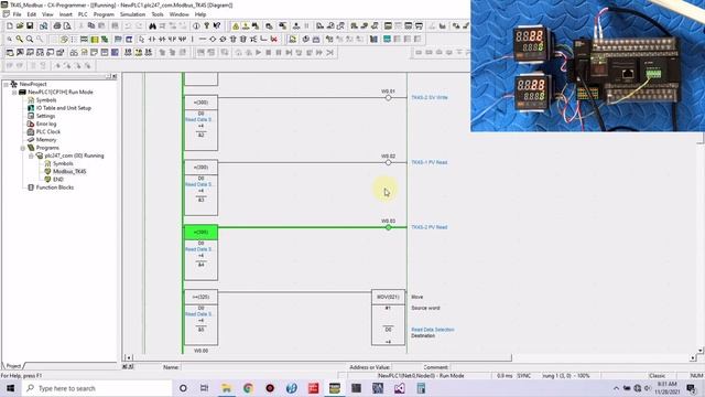 PLC Omron "Modbus RTU" Autonics TK4S Tutorial смотреть онлайн