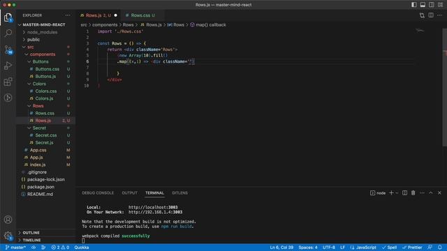 Master mind game in react using reducer and context - Part 01 - The Board смотреть онлайн