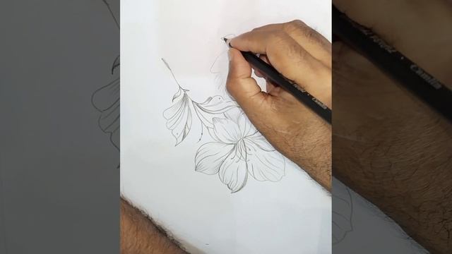 How to draw sparrow sketch with flower drawing / flower sketch with sparrow pencil art / sparrow ? смотреть онлайн