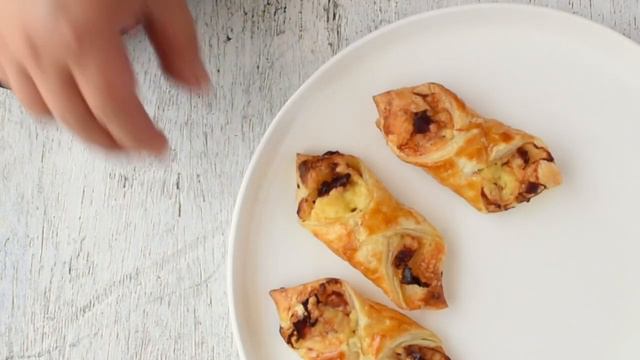 Ham Cheese Puffs (Puff Pastry) смотреть онлайн