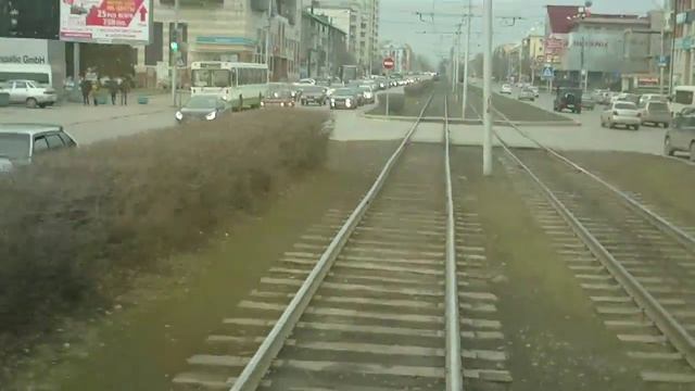 Барнаульским трамваем маршрута № 1 смотреть онлайн