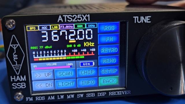 ATS25X1 + рамочная антенна. Радиолюбители на 80 метрах. Вечернее общение. смотреть онлайн