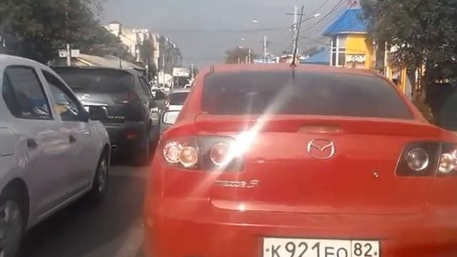 Симферополь. Поворот с Крылова на Пролетарскую. Долбопаркинг. смотреть онлайн
