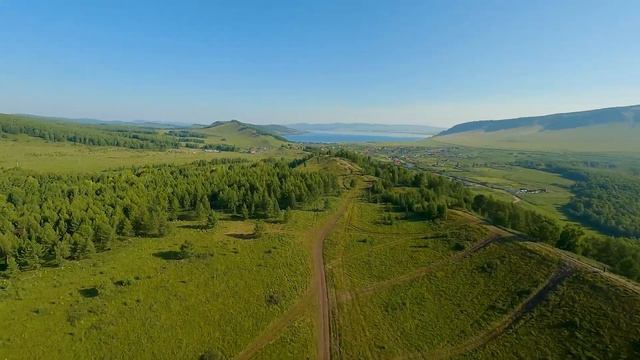 Утренний обзрный полет озера Круглое (Келинголь) | Синематик FPV смотреть онлайн