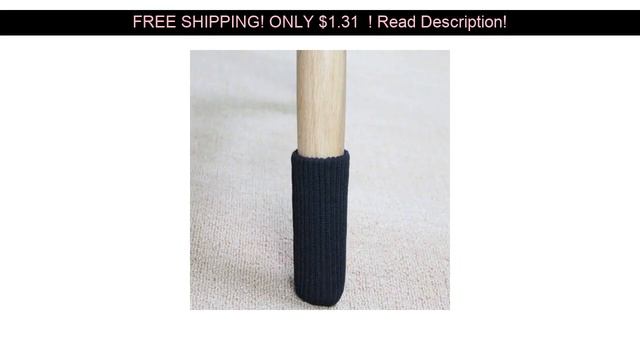 4Pcs Protector Furniture Feet Sleeve Table Cover Anti-slip Chair Leg Socks Floor Protection Knittin смотреть онлайн