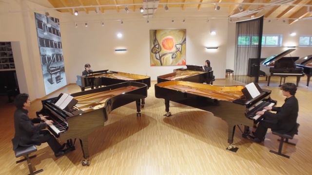 Beethoven: Symphony No.7 in A major 1st movement for 4 pianos смотреть онлайн