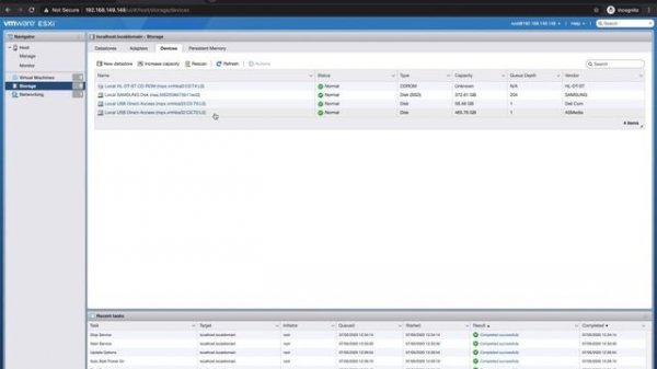 VMWare ESXi 7.0 - How to Create VMFS Datastore on USB drives