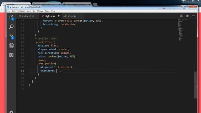 Profile Card with Animation смотреть онлайн