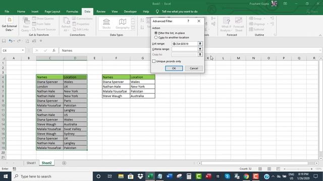 Filter multiple values in Excel using Advanced Filter смотреть онлайн
