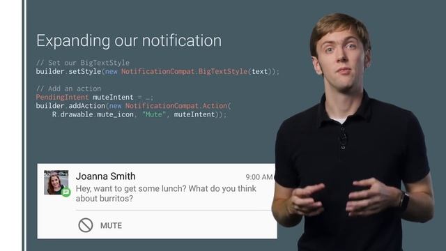 Using NotificationCompat for Beautiful Notifications (Android Development Patterns Ep 2) смотреть онлайн