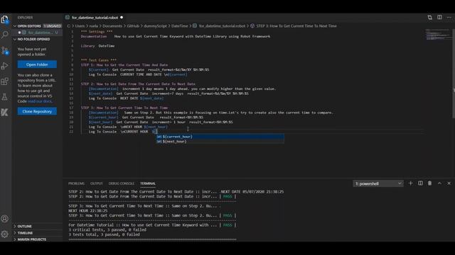 DATE TIME ROBOT FRAMEWORK: How to use Get Current Date with DateTime Library смотреть онлайн