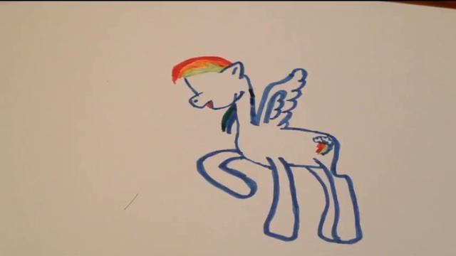 Как рисовать пони Рэйнбоу-Дэш смотреть онлайн