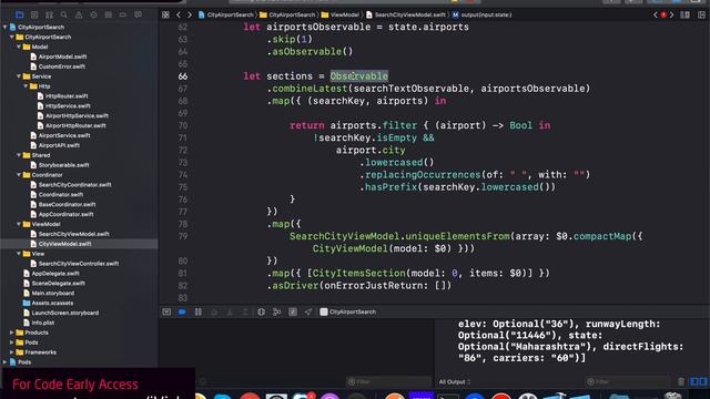 #5 UITableView using ViewModel and RxDatasources - RxSwift MVVM Coordinator iOS App смотреть онлайн