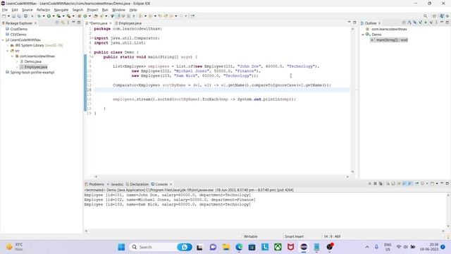 Java 8: Sorting Custom Objects смотреть онлайн