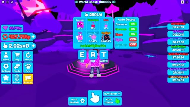 ВЫБИЛ 5 СЕКРЕТОК В ОБНОВЛЕНИИ REBIRTH CHAMPIONS X В РОБЛОКС! ROBLOX смотреть онлайн