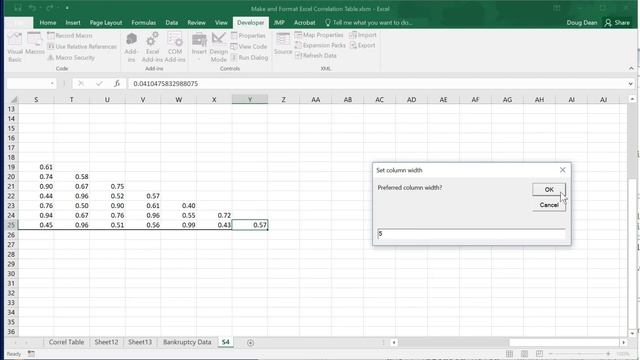 Create Correlation Matrix in Excel смотреть онлайн
