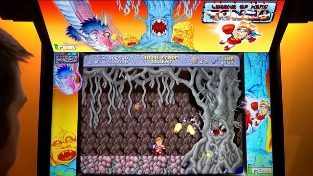 Legend of Hero Tonma Arcade Cabinet MAME Gameplay w/ Hypermarquee смотреть онлайн