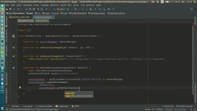 Android Kotlin Usage Tutorial #061 - Accelerometer смотреть онлайн