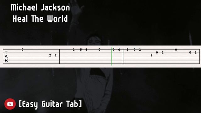 Michael Jackson - Heal The World Backing Track Guitar Tutorial [Tab] смотреть онлайн