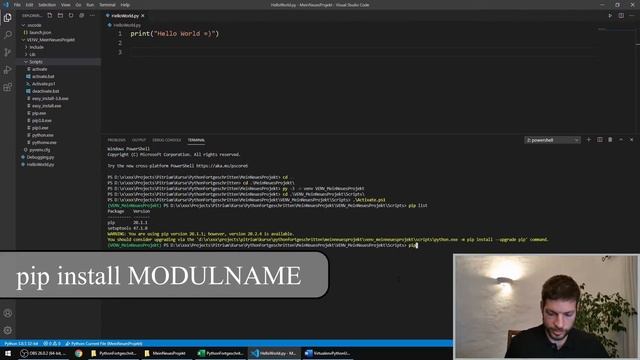 Python Kurs Fortgeschritten ?? | #5 - venv Virtuelle Umgebung смотреть онлайн