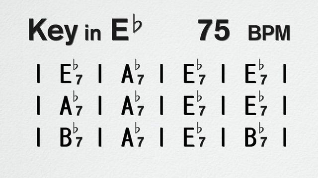 Blues Backing Track Key in E♭ 75 BPM смотреть онлайн