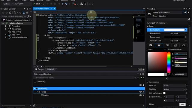 Animated Hello World : IronPython with XAML/WPF/Blend 2015 смотреть онлайн