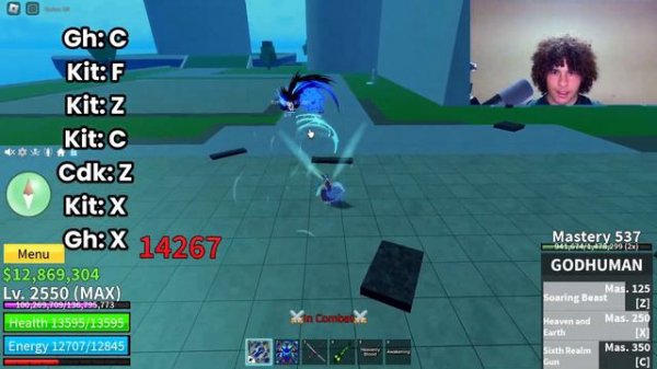 NEW BEST KITSUNE Combo KITSUNE + GODHUMAN (ROBLOX)