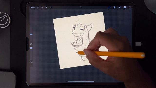 Character Design Drawing on iPad Pro for 3D Sculpting смотреть онлайн