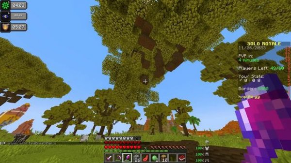 Me VS 100 Players in Minecraft (Hoplite Battle Royale)