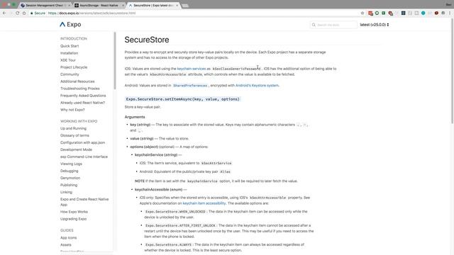 Where to store JWT tokens and Session Ids on React Native смотреть онлайн