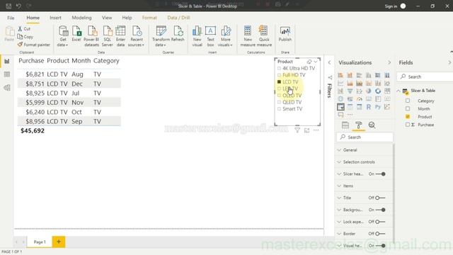 How to create a slicer & table in power bi desktop смотреть онлайн