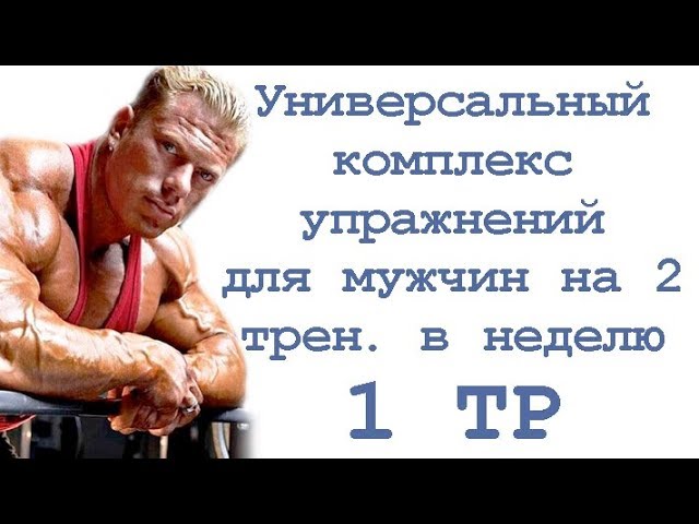 Универсальный комплекс упражнений для мужчин на 2 тренировки в неделю (1 тр) смотреть онлайн