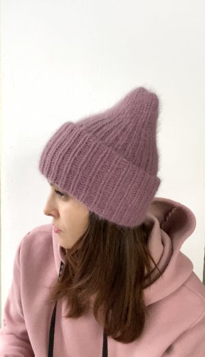 Пушистая шапка с двойным отворотом и обычным резинкой 1_1