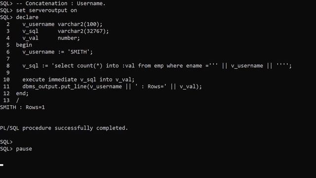 Bind Variables : For Performance and Protection Against SQL Injection смотреть онлайн