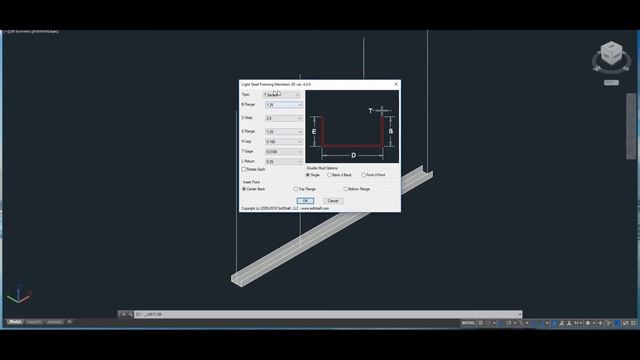 Light Guage Steel 3D AutoCAD App смотреть онлайн