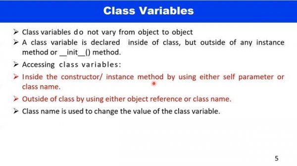 Python Programming for Beginners: M-11.Object Oriented Programming | Lect-3. Class&Instance variabl