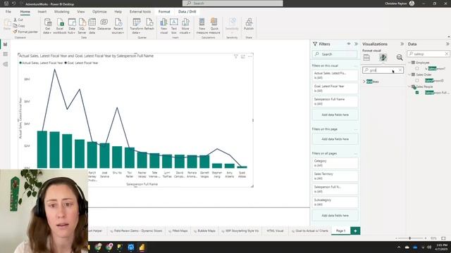 Goal to Actual Visualization in Power BI (with core visuals!) смотреть онлайн