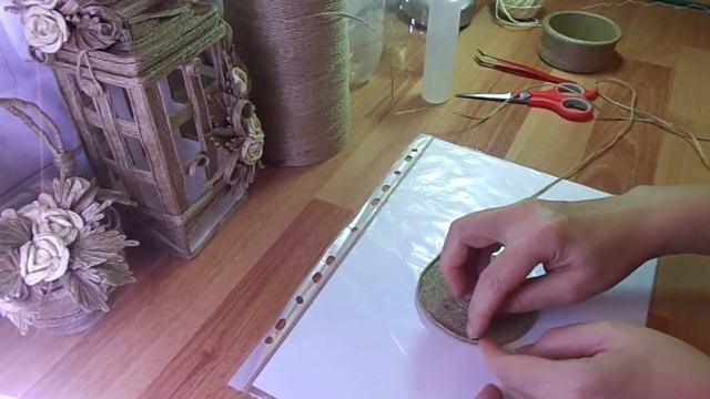 2 ИДЕИ из джута/Делаем из подручного материала, Фонарь-Шкатулка +Рождественский фонарь/ evadusheva. смотреть онлайн