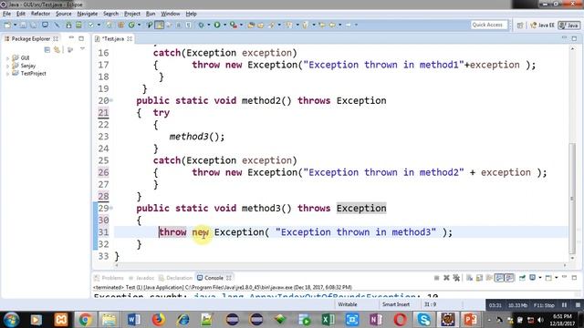 45 Java | How to implement chained exceptions in java | by Sanjay Gupta смотреть онлайн
