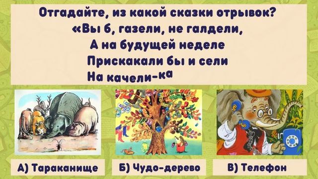 По страницам сказок Чуковского Онлайн викторина смотреть онлайн