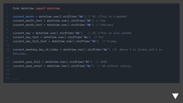 Datetime current year and month in Python смотреть онлайн