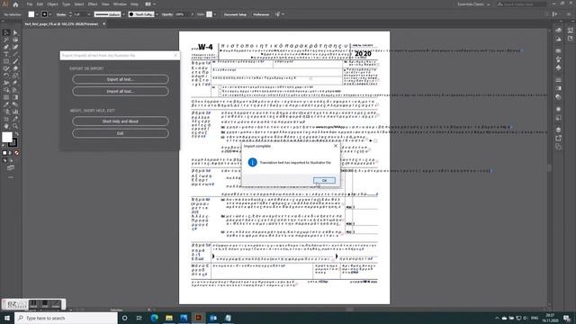Export And Import Back All Text From EPS Or  Illustrator And SVG Files. FAST AND EASY.