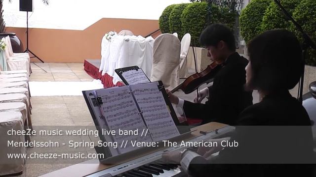 Mendelssohn-Spring Song (violin & piano) - cheeZe music wedding live band смотреть онлайн