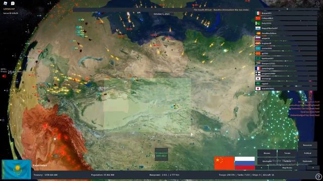 Roblox Rise Of Nations Kazakhstan destroys Russia and China смотреть онлайн